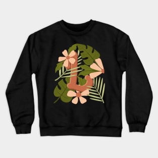 initial L alphabet Crewneck Sweatshirt